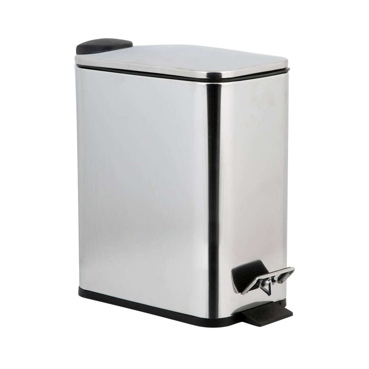 Simplify Stainless Steel 5L Slim Rectangular Pedal Trash Bin with Soft Close Lid